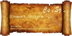 Csuport Szilvia névjegykártya